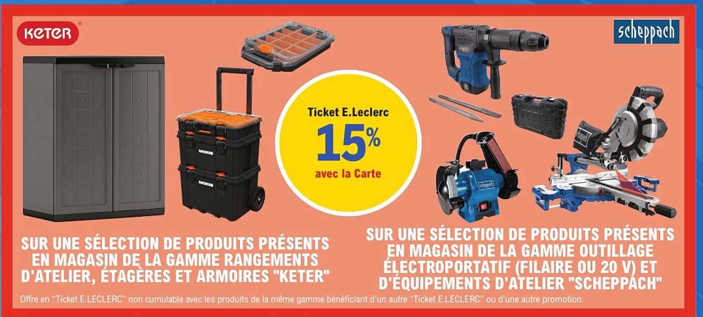 Ticket E.Leclerc 15% avec la Carte