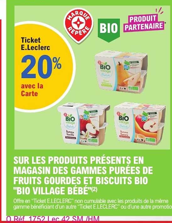 Ticket E.Leclerc 20% avec la Carte