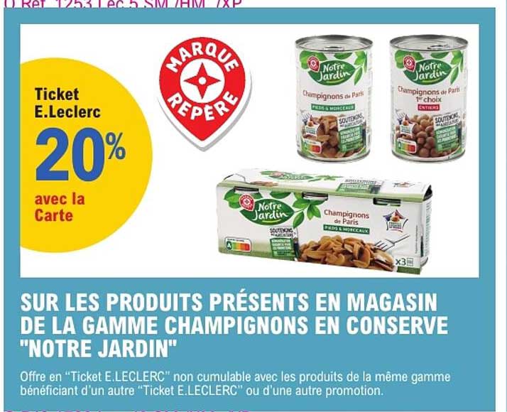 Ticket E.Leclerc 20% avec la Carte