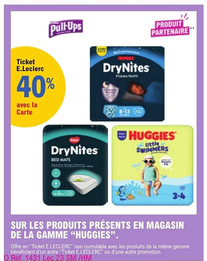 Ticket E.Leclerc 40% avec la Carte