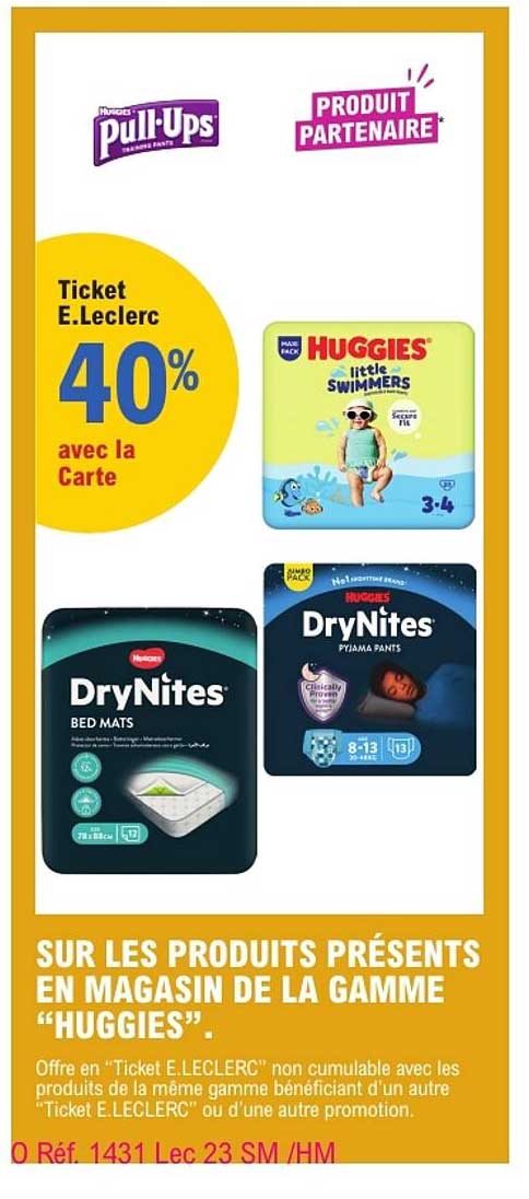 Ticket E.Leclerc 40% avec la Carte