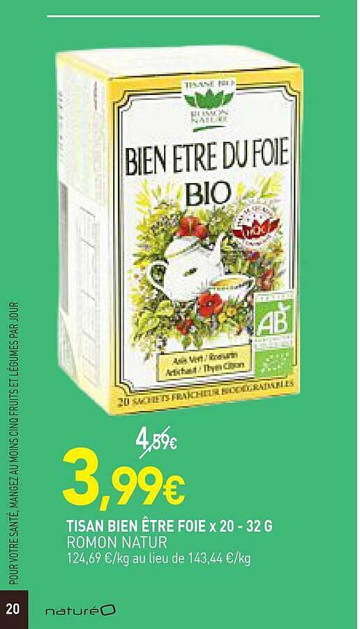 TISAN BIEN ÊTRE FOIE x 20 - 32 G ROMON NATUR