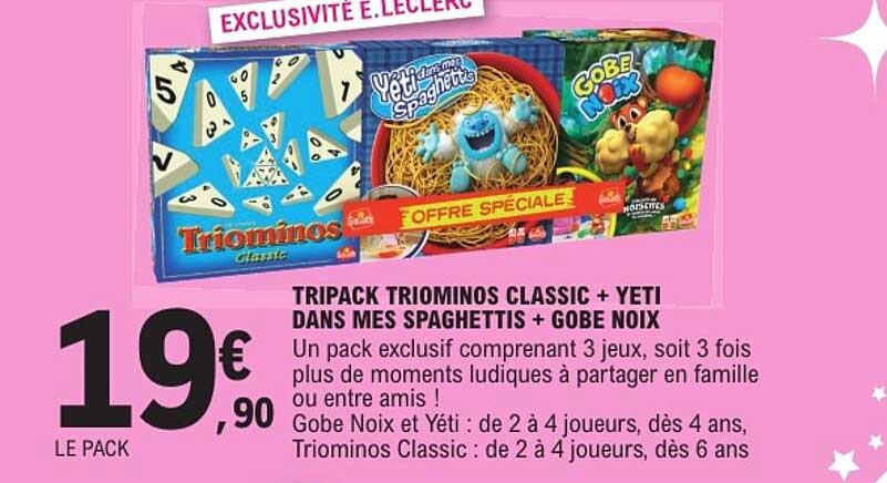 TRIPACK TRIMINOS CLASSIC + YETI DANS MES SPAGHETTIS + GOBE NOIX