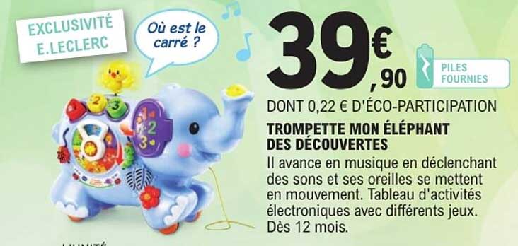 TROMPETTE MON ÉLÉPHANT DES DÉCOUVERTES