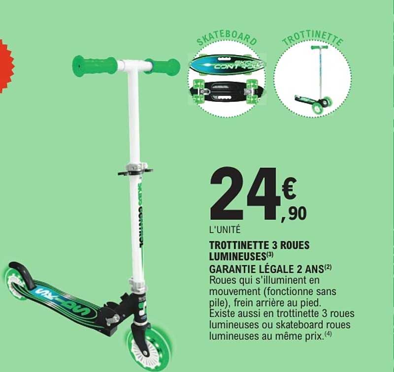 TROTINETTE 3 ROUES LUMINEUSES