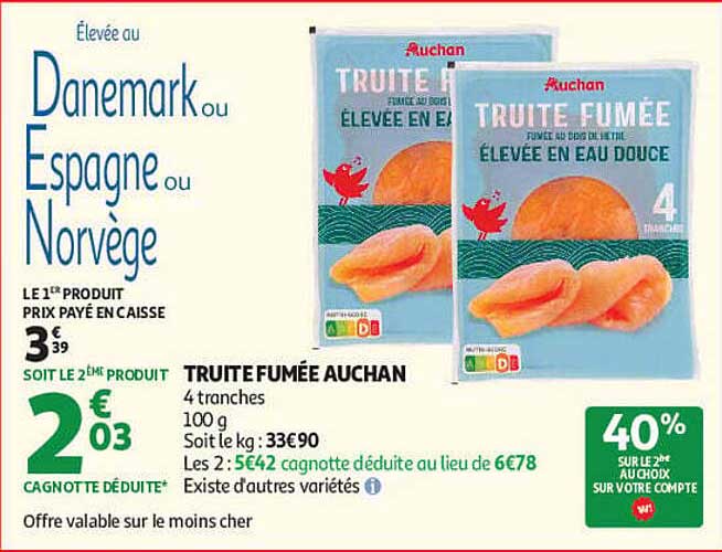 TRUITE FUMÉE AUCHAN