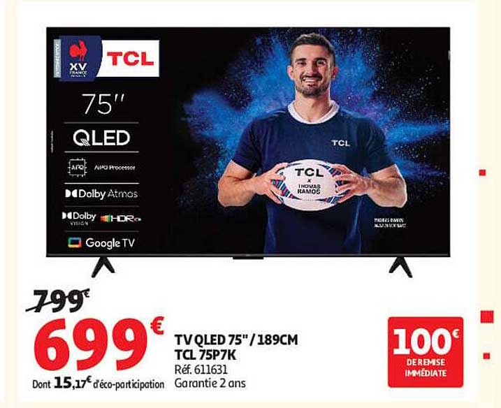 TV QLED 75'' / 189CM TCL 75P7K