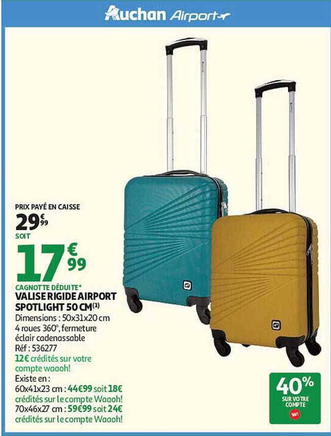 VALISE RIGIDE AIRPORT SPOTLIGHT 50 CM