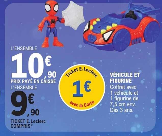 VÉHICULE ET FIGURINE - Coffret avec 1 véhicule et 1 figurine de 7,5 cm env. Dès 3 ans.