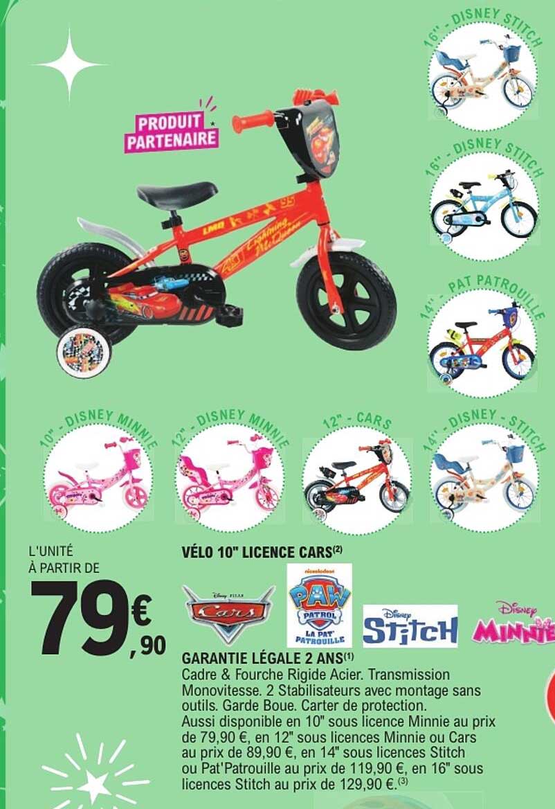 VÉLO 10" LICENCE CARS