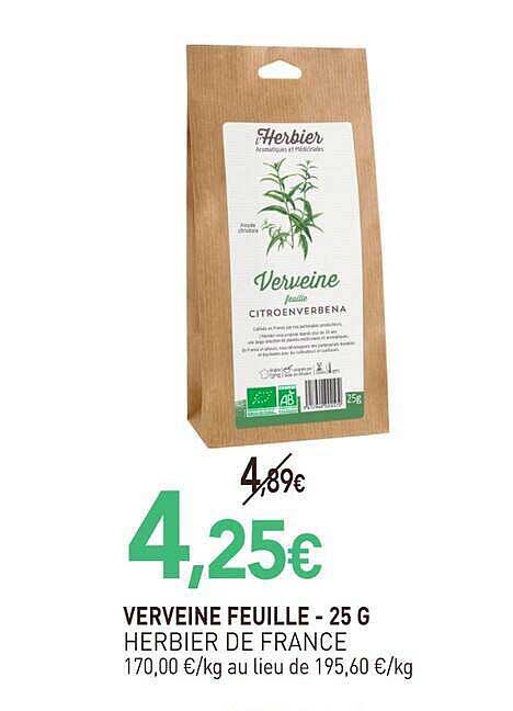 VERVEINE FEUILLE - 25 G HERBIER DE FRANCE