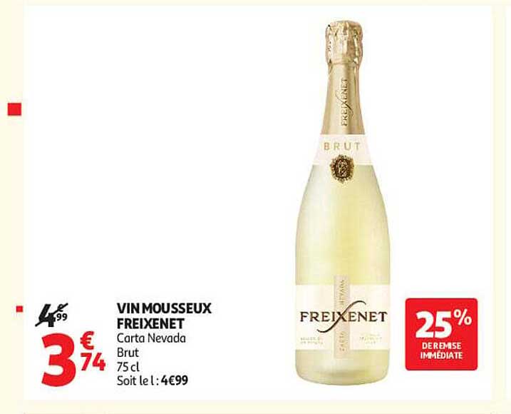 VIN MOUSSEUX FREIXENET Carta Nevada Brut 75 cl