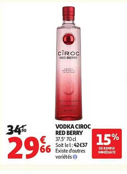 VODKA CIROC RED BERRY 37,5° 70 cl