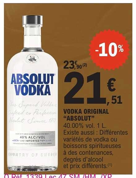 VODKA ORIGINAL “ABSOLUT”