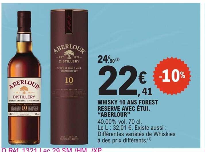 WHISKY 10 ANS FOREST RESERVE AVEC ÉTUI. “ABERLOUR”