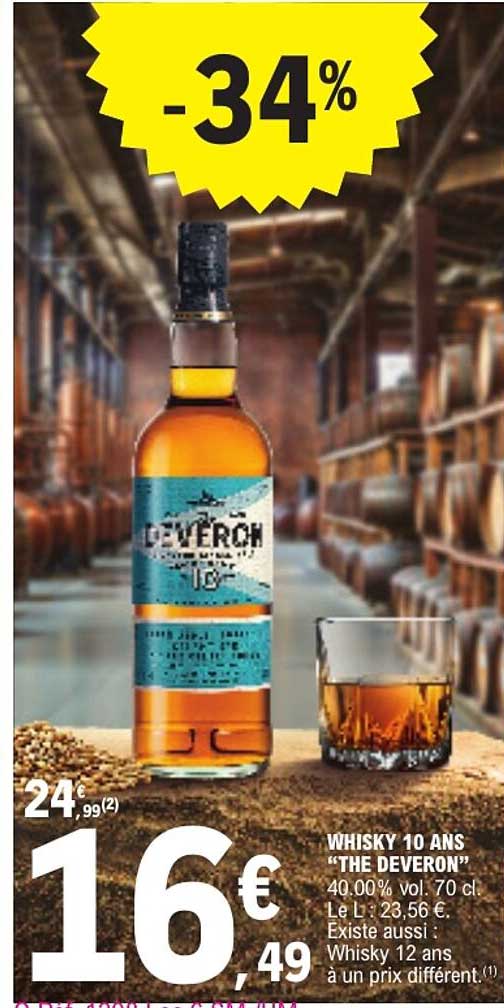 WHISKY 10 ANS “THE DEVERON” 40,00% vol. 70 cl.