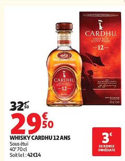 WHISKY CARDHU 12 ANS