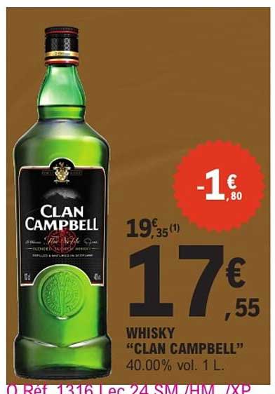 WHISKY "CLAN CAMPBELL" 40.00% vol. 1 L.
