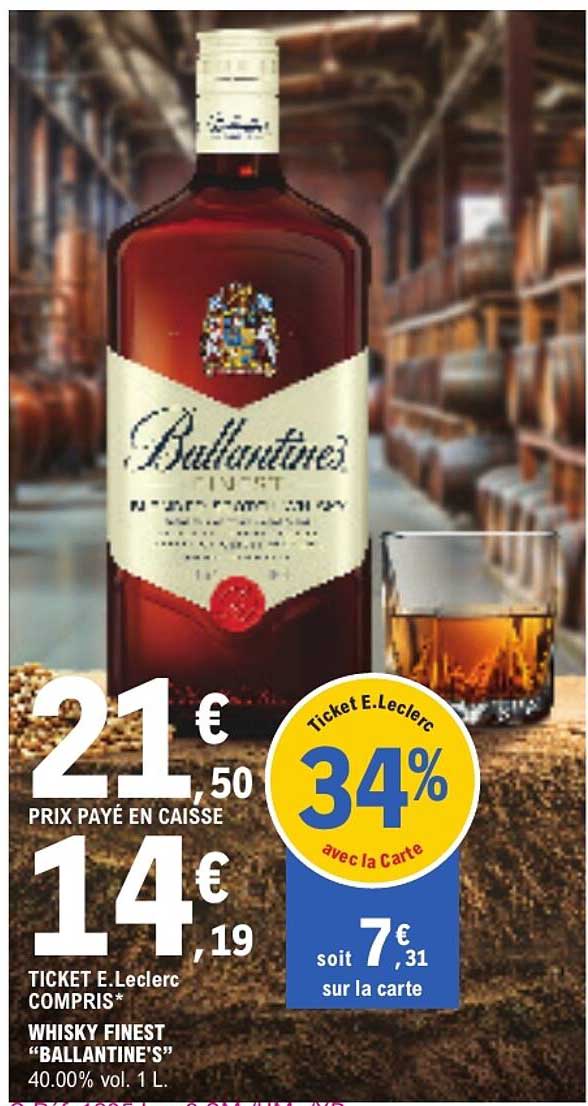 WHISKY FINEST “BALLANTINE’S” 40.00% vol. 1 L