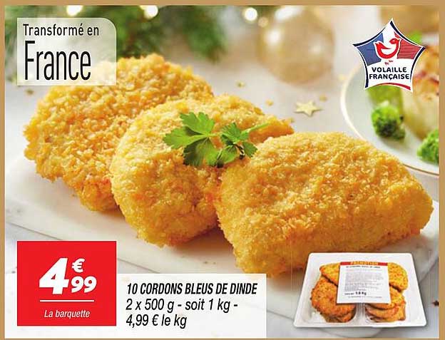 10 CORDONS BLEUS DE DINDE