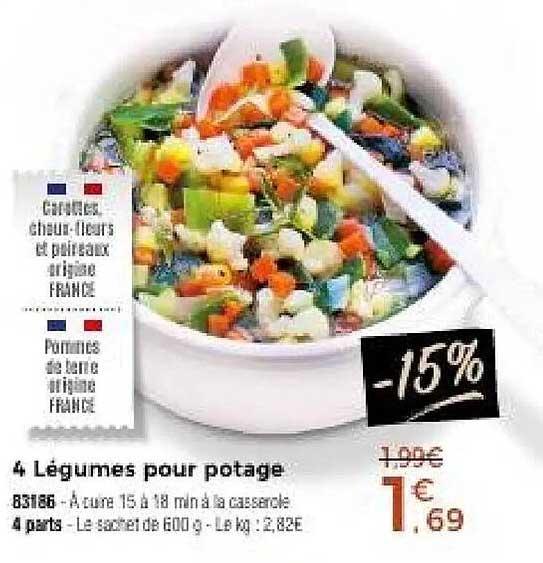 4 Légumes pour potage
