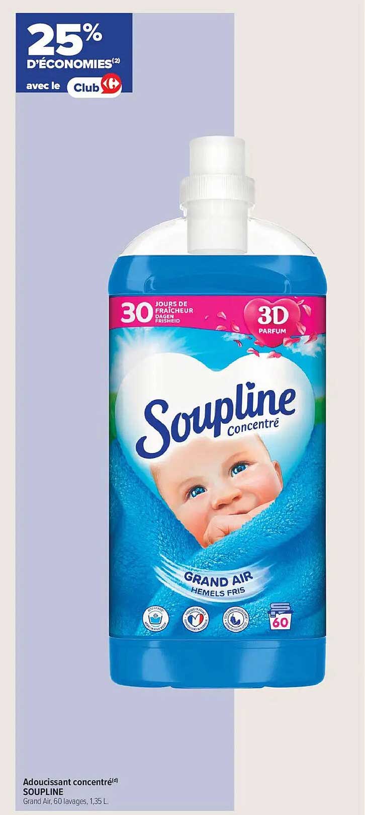 Adoucissant concentré Soupline - Grand Air