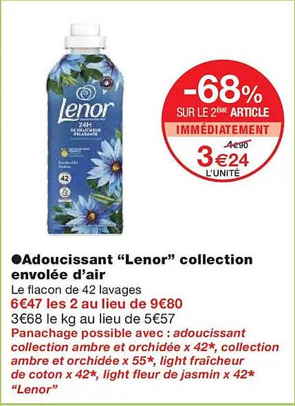 Adoucissant “Lenor” collection envoûtée d'air