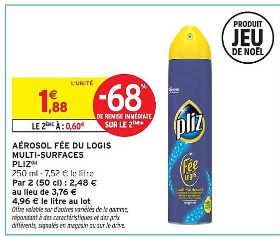 AEROSOL FÉE DU LOGIS MULTI-SURFACES PLIZ