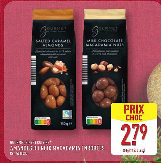 Amandes ou Noix Macadamia Enrobées