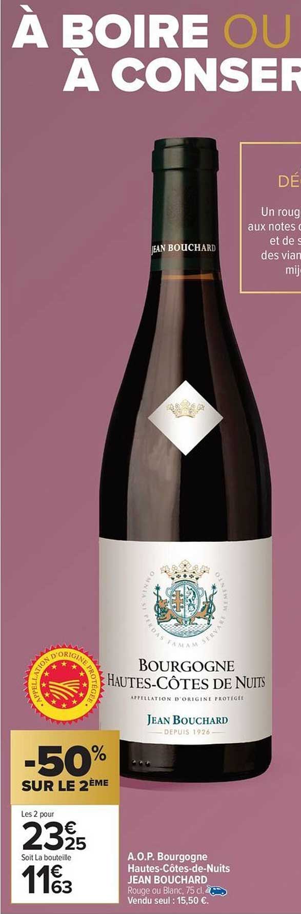 A.O.P. Bourgogne Hautes-Côtes-de-Nuits JEAN BOUCHARD