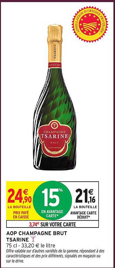 AOP CHAMPAGNE BRUT TSARINE