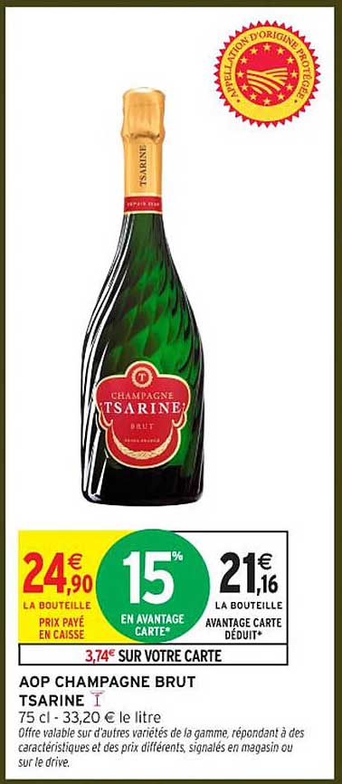 AOP CHAMPAGNE BRUT TSARINE