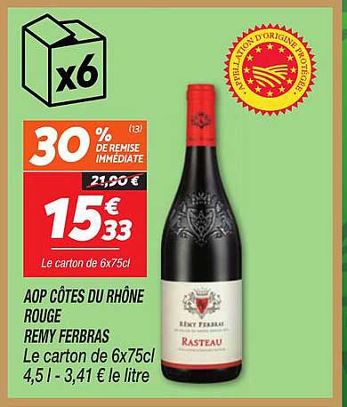 AOP CÔTES DU RHÔNE ROUGE REMY FERBRAS