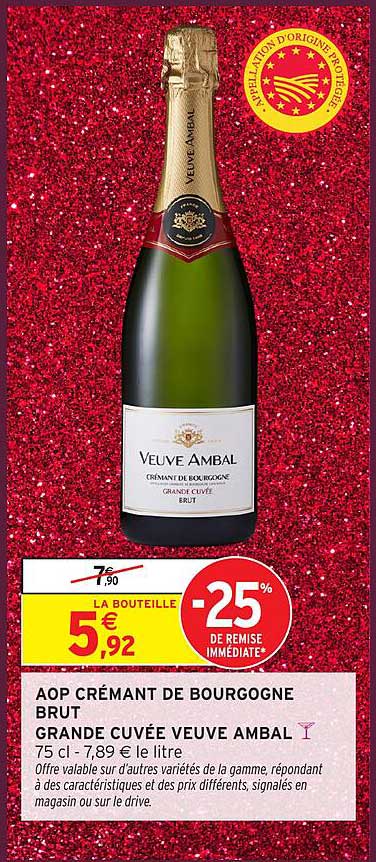 AOP CRÉMANT DE BOURGOGNE BRUT GRANDE CUVÉE VEUVE AMBAL