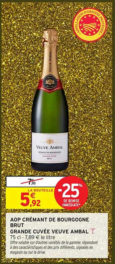 AOP Crémant de Bourgogne Brut Grande Cuvée Veuve Ambal