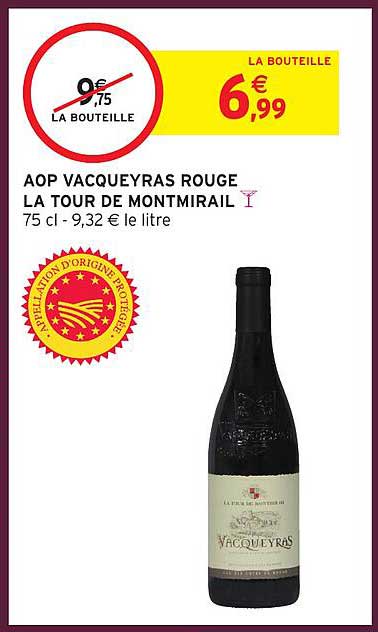AOP VACQUEYRAS ROUGE LA TOUR DE MONTMIRAIL