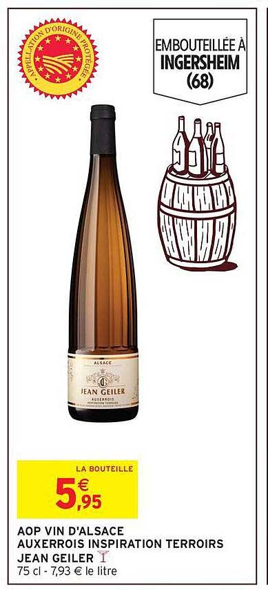 AOP VIN D'ALSACE AUXERROIS INSPIRATION TERROIRS JEAN GEILER