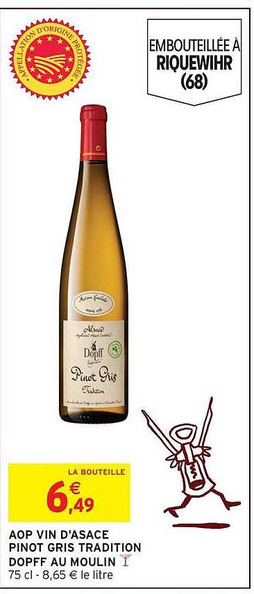 AOP VIN D'ALSACE PINOT GRIS TRADITION DOPFF AU MOULIN