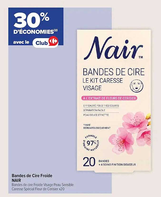 Bandes de Cire Froide Nair