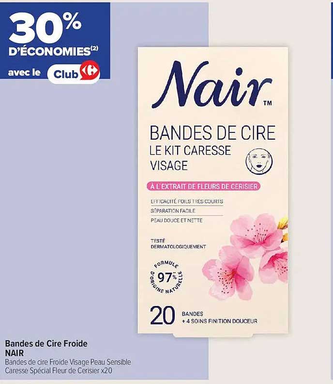 Bandes de Cire Froide Nair