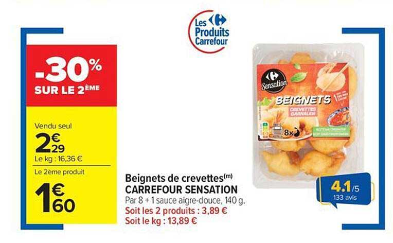 Beignets de crevettes CARREFOUR SENSATION