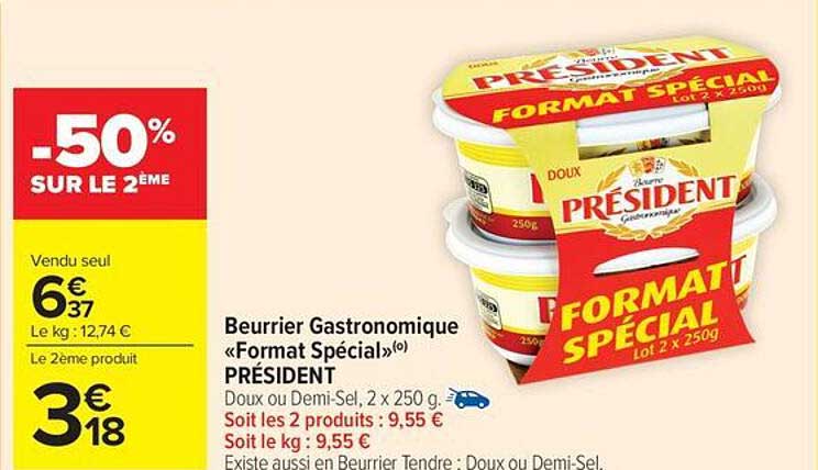 Beurrier Gastronomique «Format Spécial»(o) PRÉSIDENT