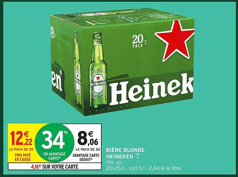 BIÈRE BLONDE HEINEKEN