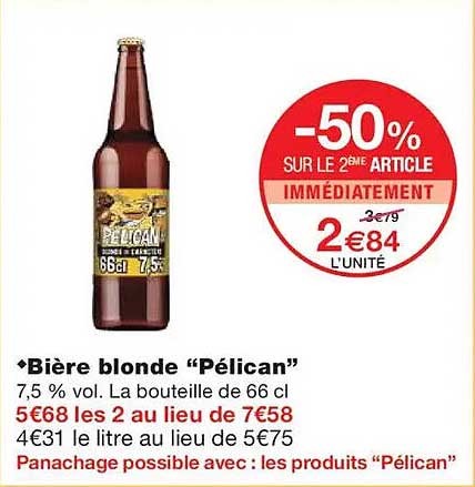 Bière blonde “Pélican”