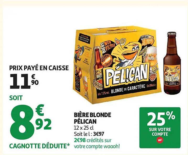 BIÈRE BLONDE PÉLICAN