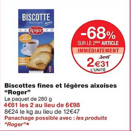 Biscottes fines et légères aixoises “Roger”