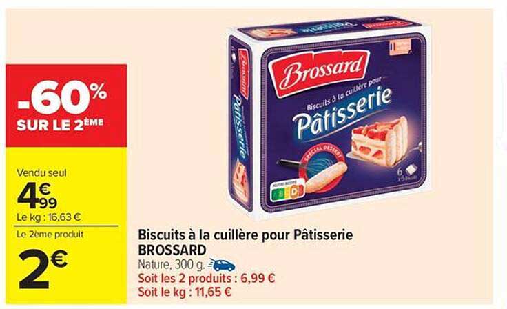 Biscuits à la cuillère pour Pâtisserie BROSSARD
