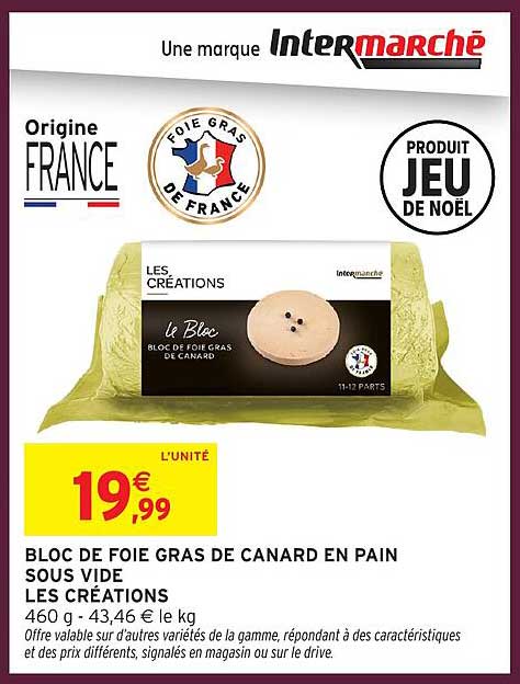 BLOC DE FOIE GRAS DE CANARD EN PAIN SOUS VIDE