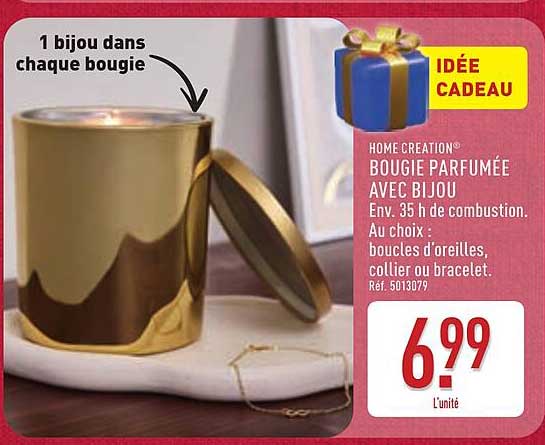 BOUGIE PARFUMÉE AVEC BIJOU