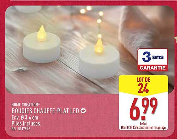 BOUGIES CHAUFFE-PLAT LED